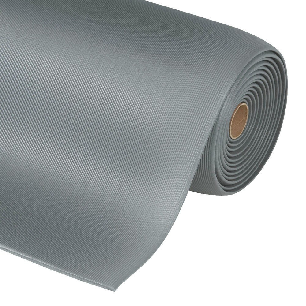 Imagen del producto: Alfombrilla antifatiga, PVC/espuma de vinilo, con botones, metro lineal x 910 mm, negro/amarillo