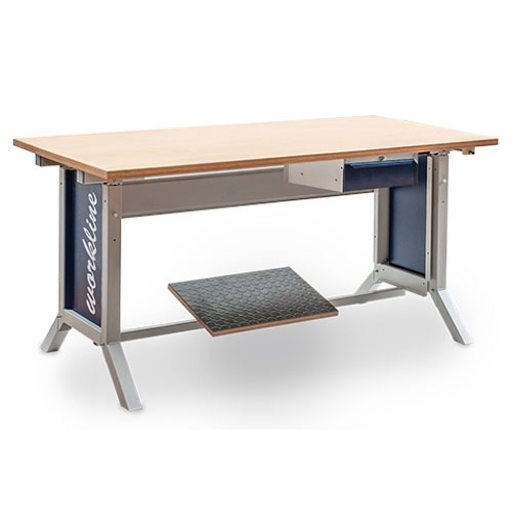 Número de imagen del producto 2: Armario inferior Bedrunka+Hirth con 1 cajón para mesa de sistema de puestos de trabajo, H x A x F 140 x 370 x 400 mm, azul genciana