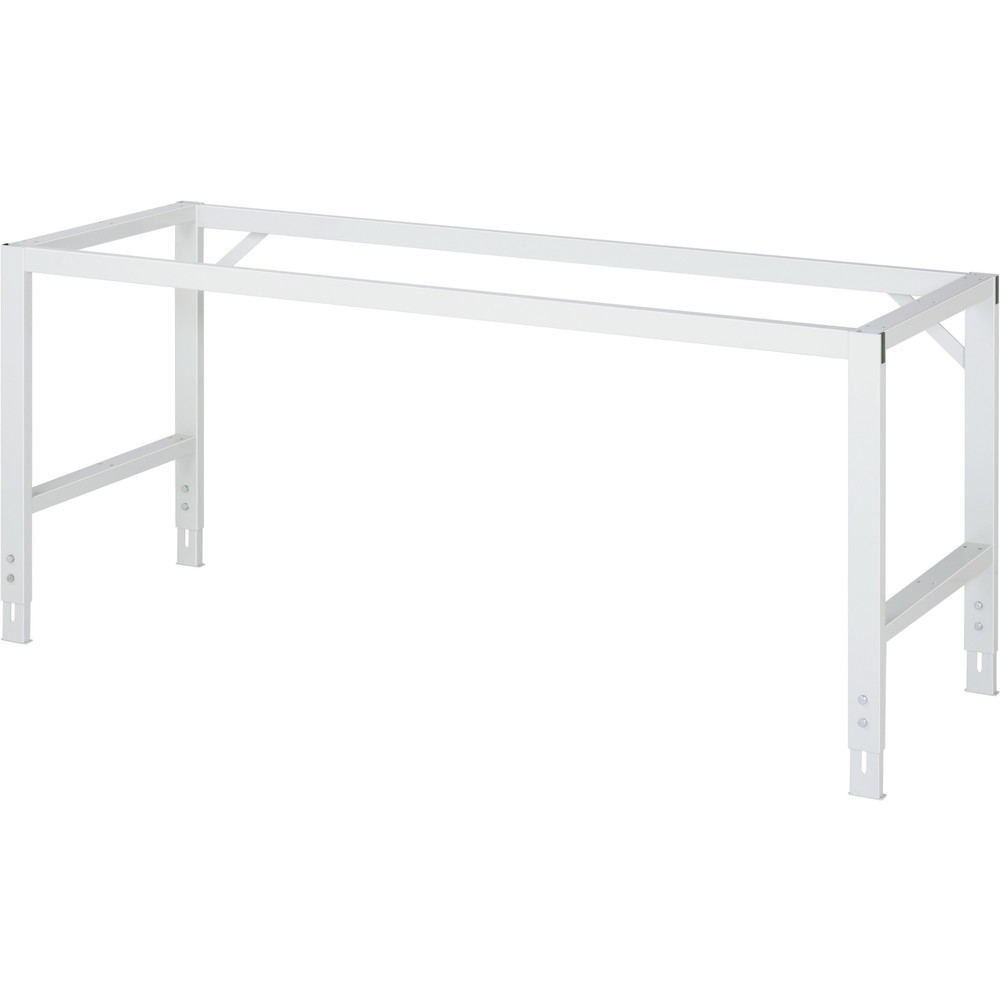 Número de imagen del producto 3: Mesa de trabajo RAU ajustable en altura, serie TOM, H x A x F 760-1.080 x 2.000 x 800 mm, tablero de trabajo con revestimiento de chapa de acero