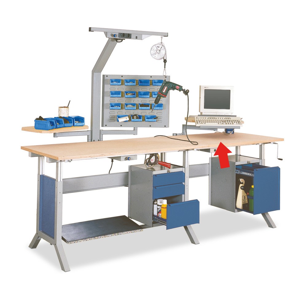 Imagen del producto: Brazo articulado con soporte para el monitor y apoyo para el teclado, para mesa de trabajo Bedrunka+Hirth, H x A x F 322 x 700 x 355 mm