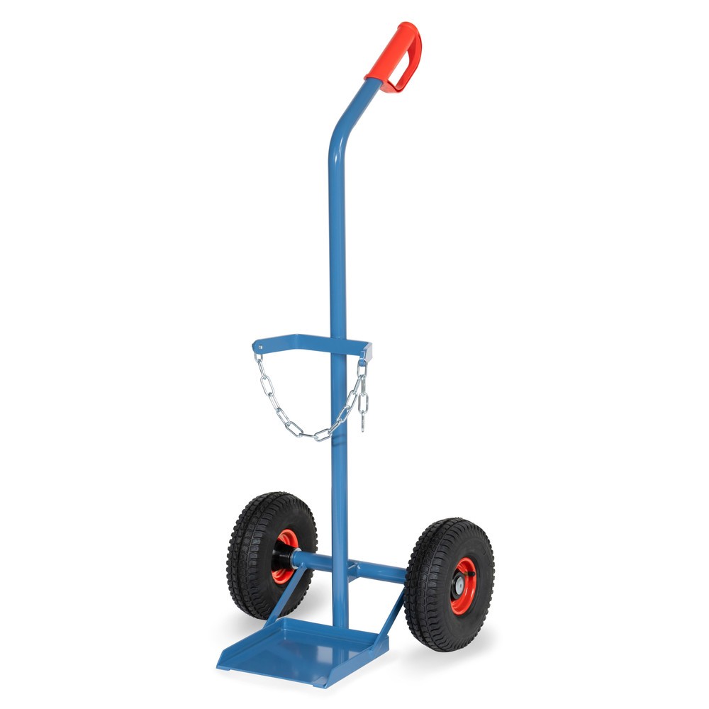 Imagen del producto: carro|plataforma para botellas de acero fetra®, para 1 botella de acero de 20-50 litros, bandajes de aire