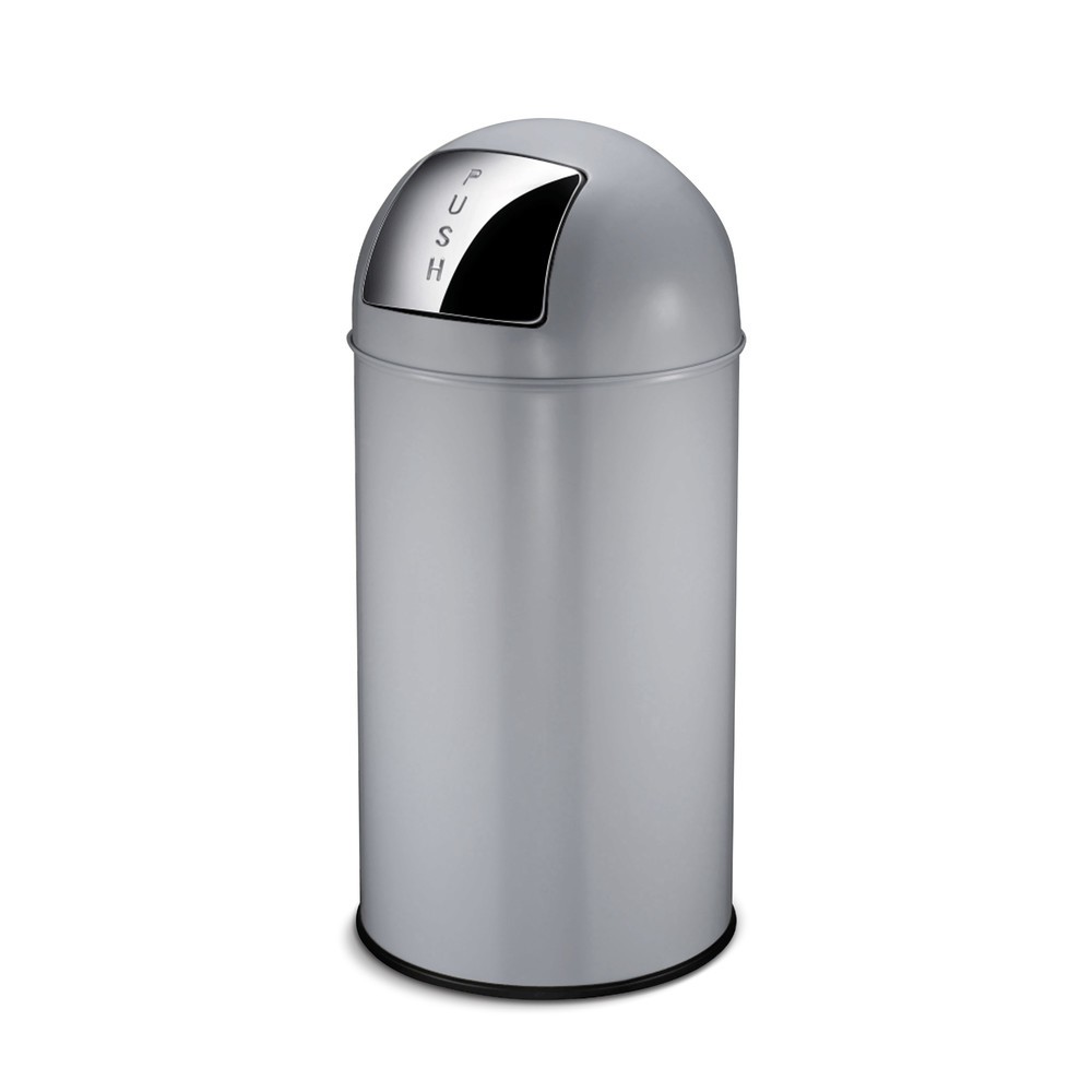 Imagen del producto: Cubo de residuos Push, tapa de cierre automático, 40 litros, gris