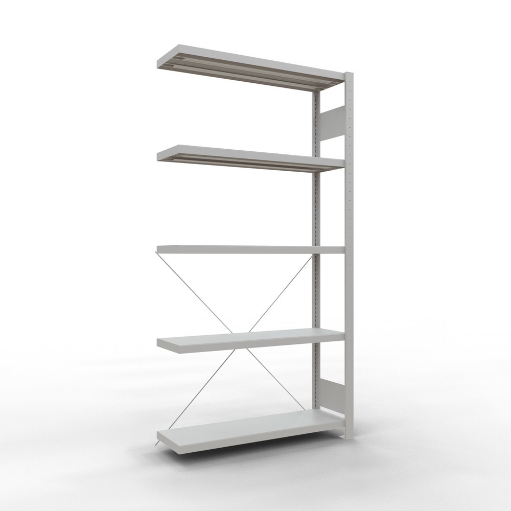 Imagen del producto: Estantería de cargas pequeñas SCHULTE con sistema de montaje encajado, módulo adicional, carga por estante de 330 kg, azul claro, Al x An x F 2.000 x 1.000 x 300 mm