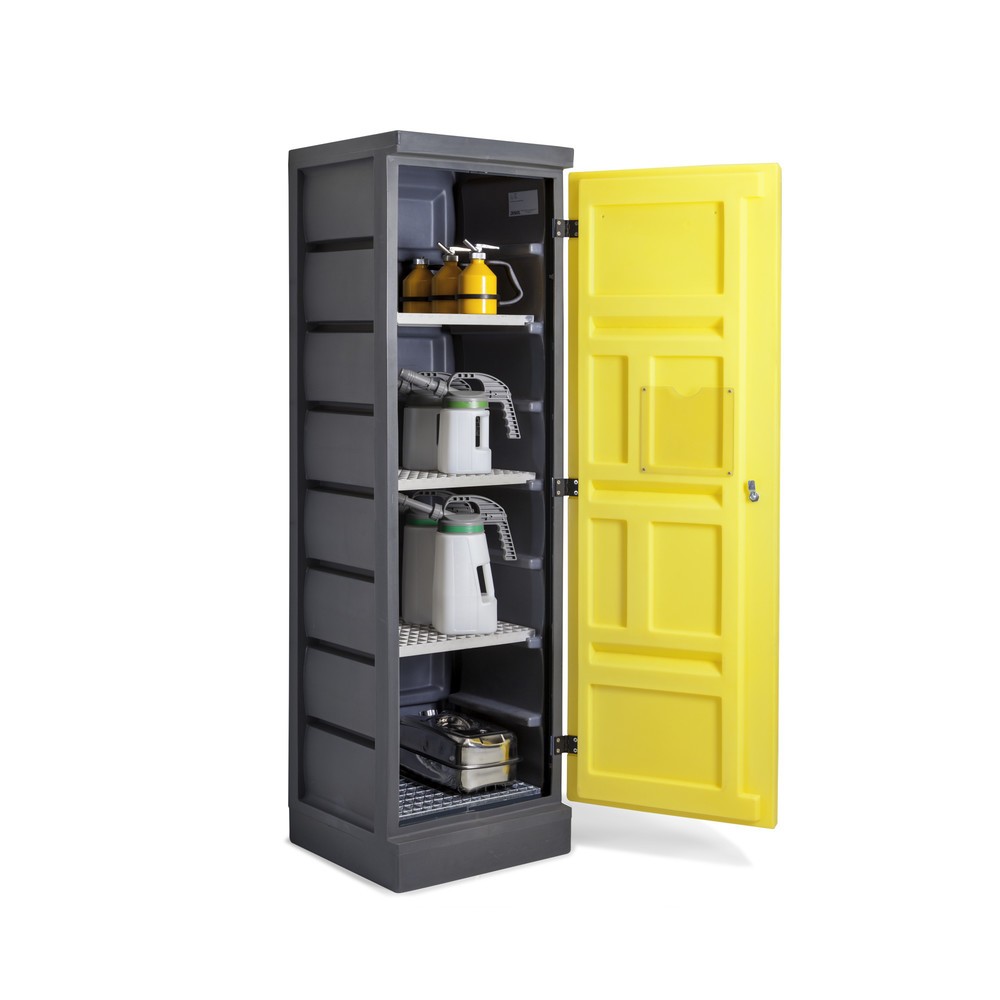 Imagen del producto: Armario ecológico fabricado en PE, alto H x An x F 1,990 x 610 x 640 mm, 4 rejillas de acero inoxidable