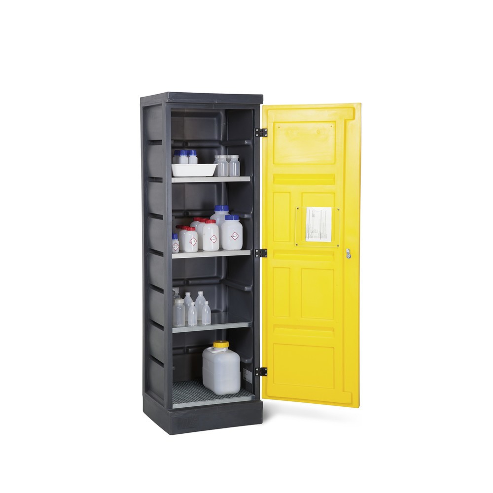 Imagen del producto: Armario ecológico fabricado en PE, alto H x An x F 1.990 x 610 x 640 mm, 3 tubo+1 rejilla de acero inoxidable