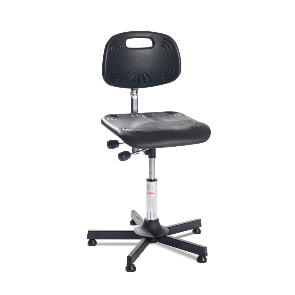 Imagen del producto: Global Stole A/S Silla giratoria Classic, asiento moldeado PU, altura de construcción del asiento 480-610 mm, deslizamiento de suelo, base de plástico