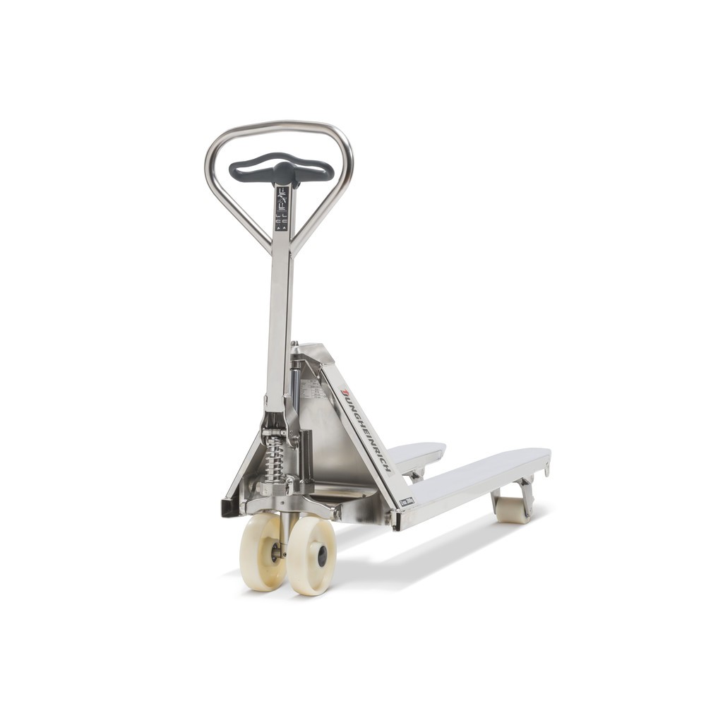 Número de imagen del producto 2: Transpaleta manual de acero inoxidable Jungheinrich AM I20p, versión profesional, capacidad de carga 2.000 kg, horquilla de ancho especial 680 mm, longitud de horquilla 810 mm, nailon