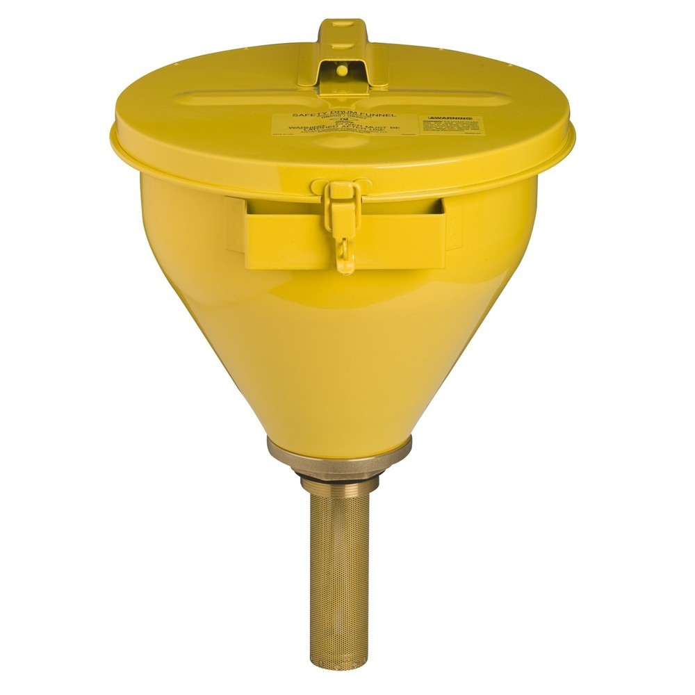 Imagen del producto: Justrite - Embudo de fijación, ignífugo, 150 mm, color amarillo