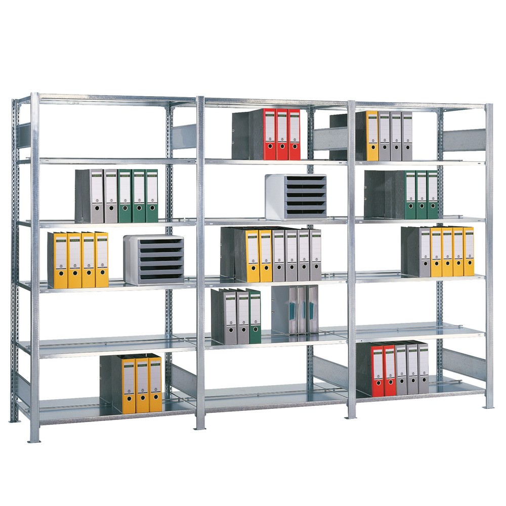 Número de imagen del producto 1: estantería para archivo SCHULTE módulo adicional, doble cara, sin topes centrales, carga por estante 150 kg H x An x F 2,500 x 1.000 x 600 mm