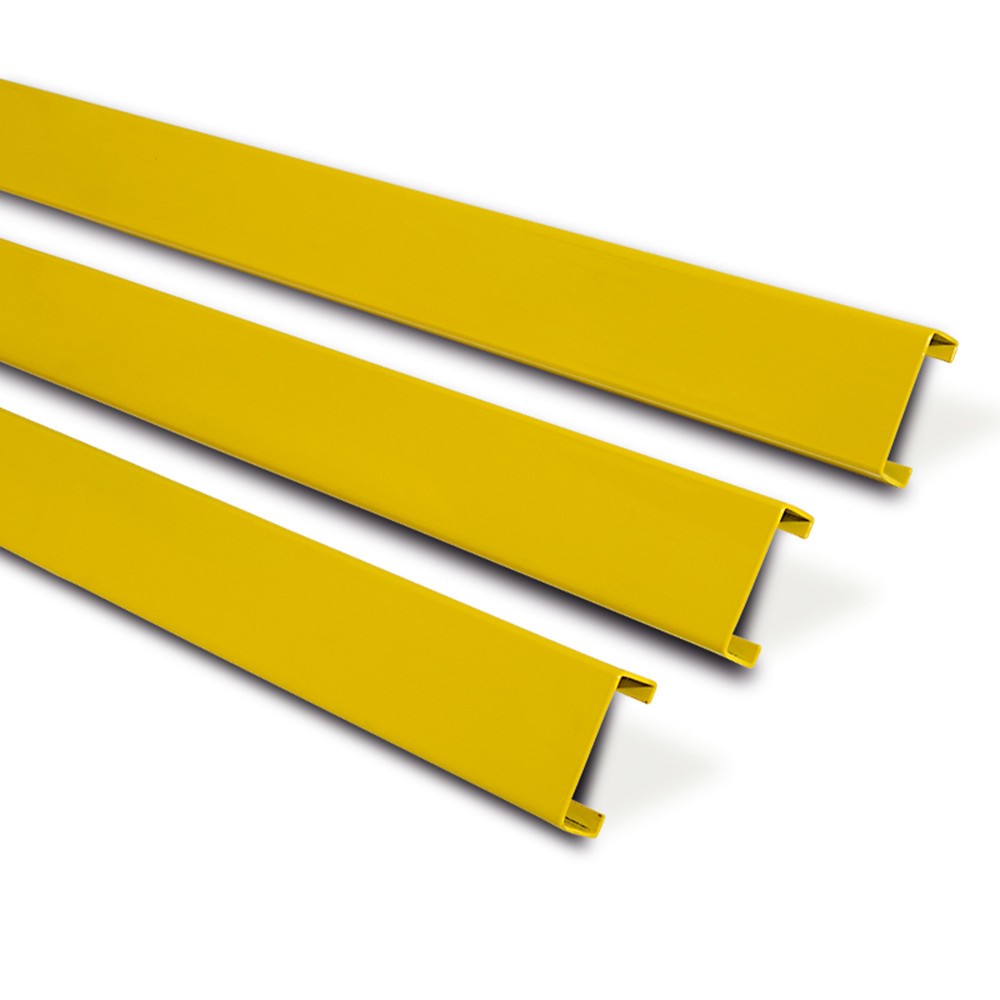 Número de imagen del producto 1: Placas protectoras de perfil en C, aplicación en exteriores, galvanizadas + revestimiento plástico, longitud 1.500 mm