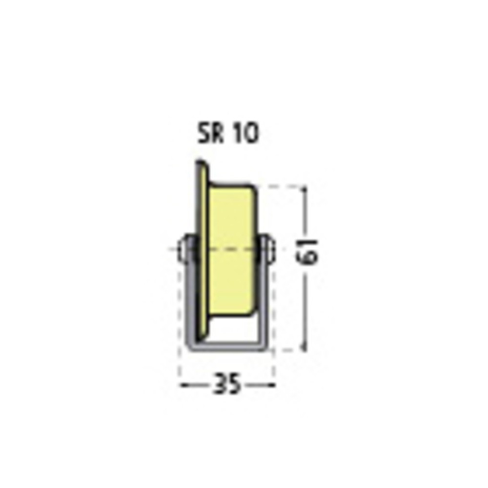 Número de imagen del producto 2: Rodillo universal, ruedas de plástico, con llanta de rueda, paso 75 mm, capacidad de carga por rollo 10