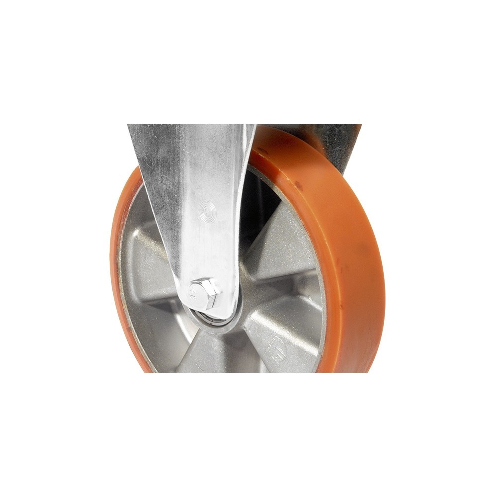 Imagen del producto: Rueda de transporte Prothane® de poliuretano fundido, rueda de carga, rodamiento de bolas, pletina, Ø x ancho 80 x 20 mm, CC 120 kg