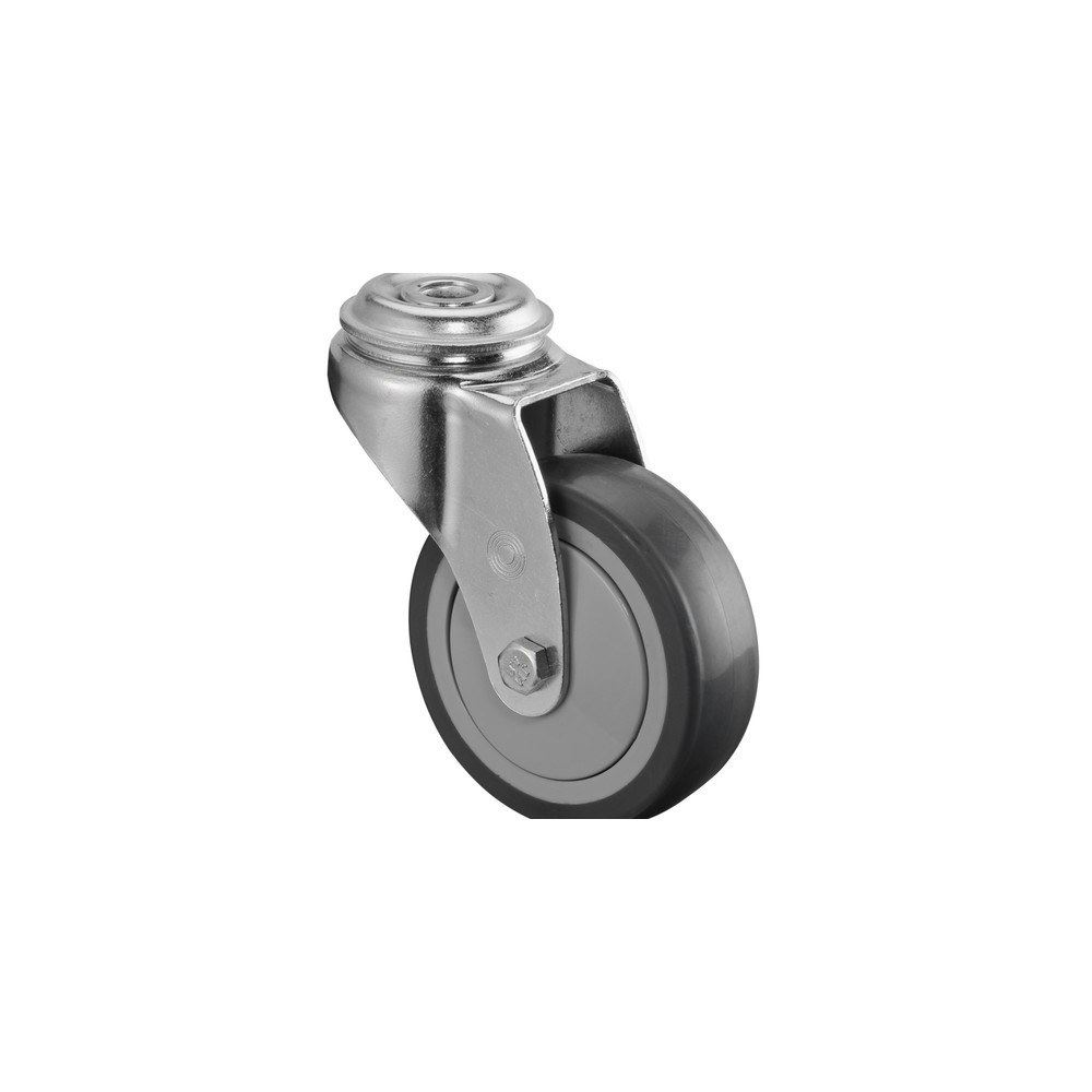 Imagen del producto: Rueda TPE, rueda directriz, rodamiento de bolas, pletina, Ø x ancho 75 x 25 mm, CC 60 kg