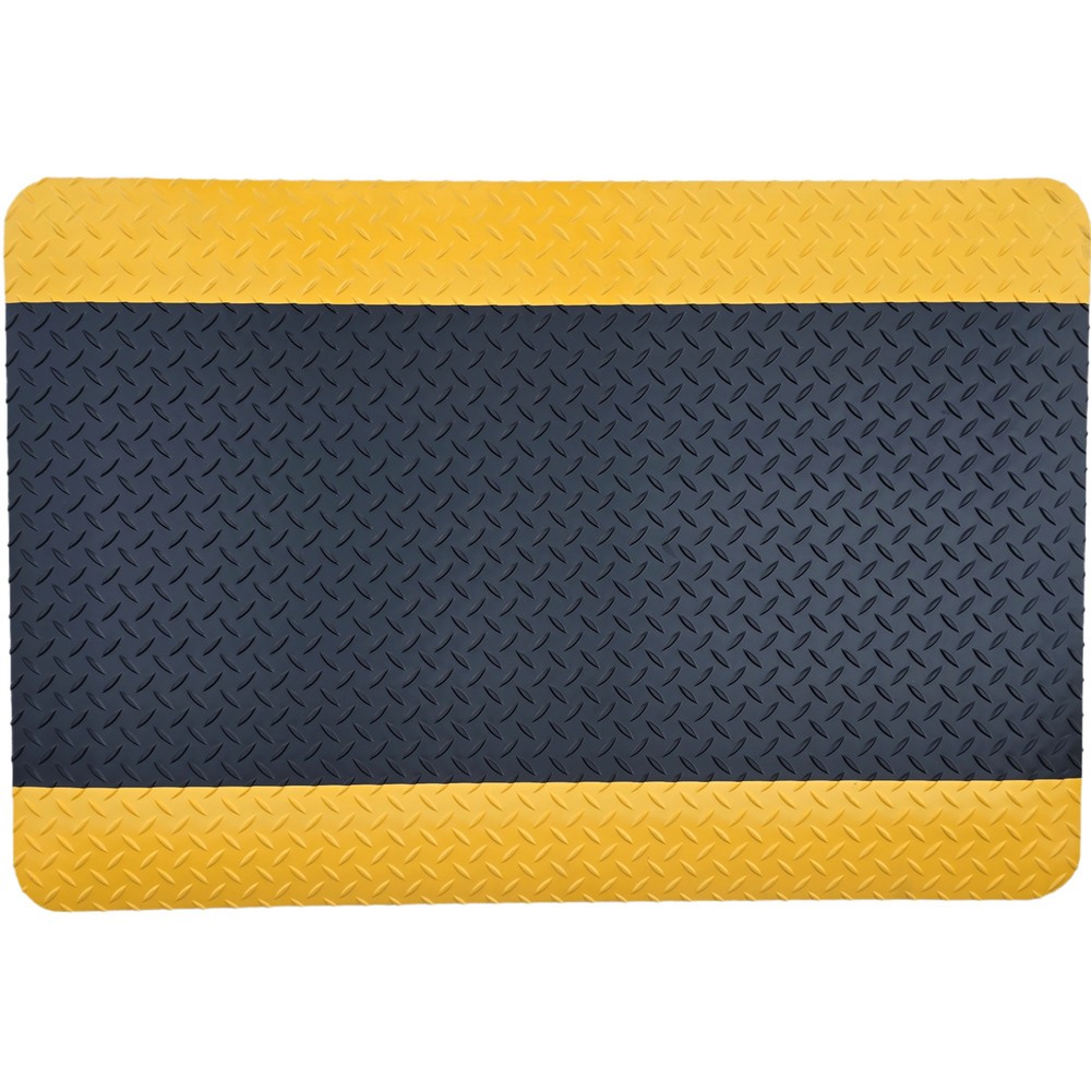 Número de imagen del producto 2: Alfombrilla antifatiga ErgoSoft Strong de Steinbock®, patrón de diamante, 2 capas, A x L 600 x 1000 mm, negra/amarilla