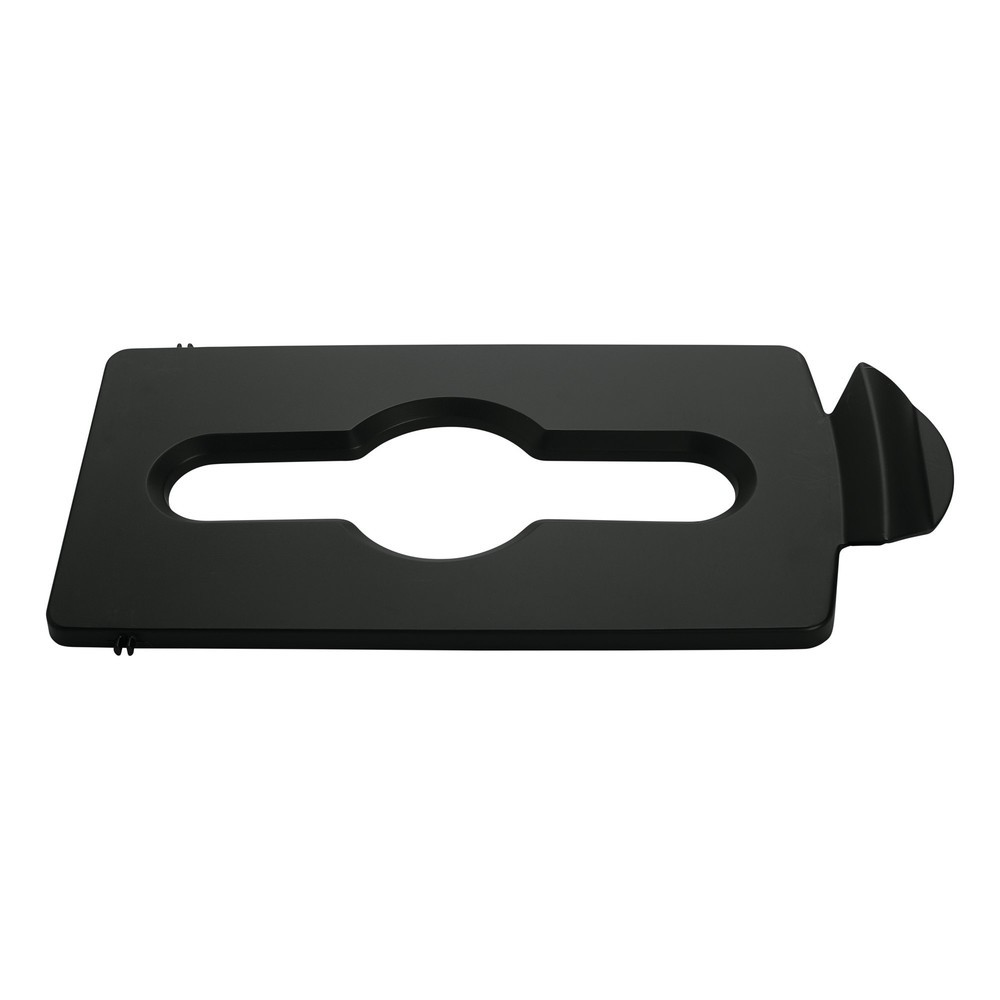 Imagen del producto: Tapa para estación de reciclaje Rubbermaid® Slim Jim, apertura para residuos mezclados, negra