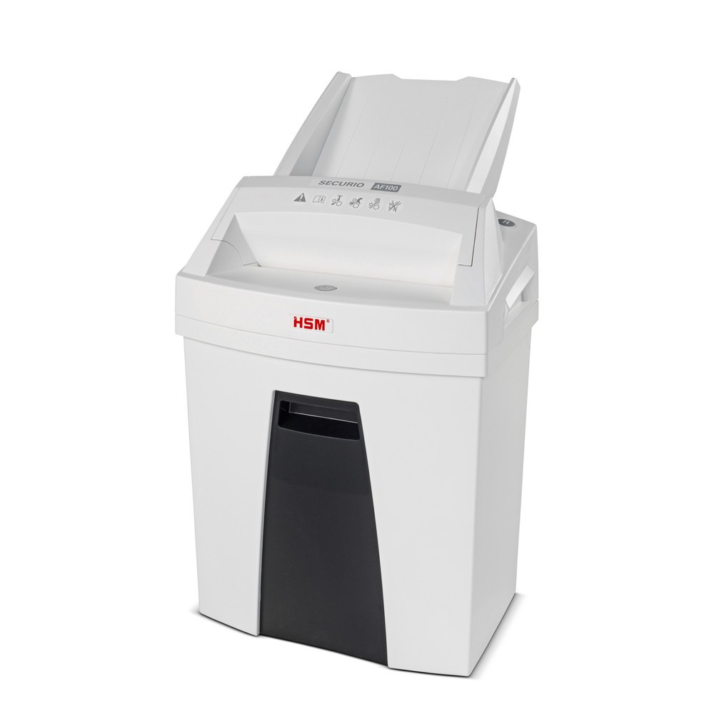 Imagen del producto: Trituradora de documentos HSM SECURIO AF100, alimentador automático de papel, corte de partículas 4 x 25 mm