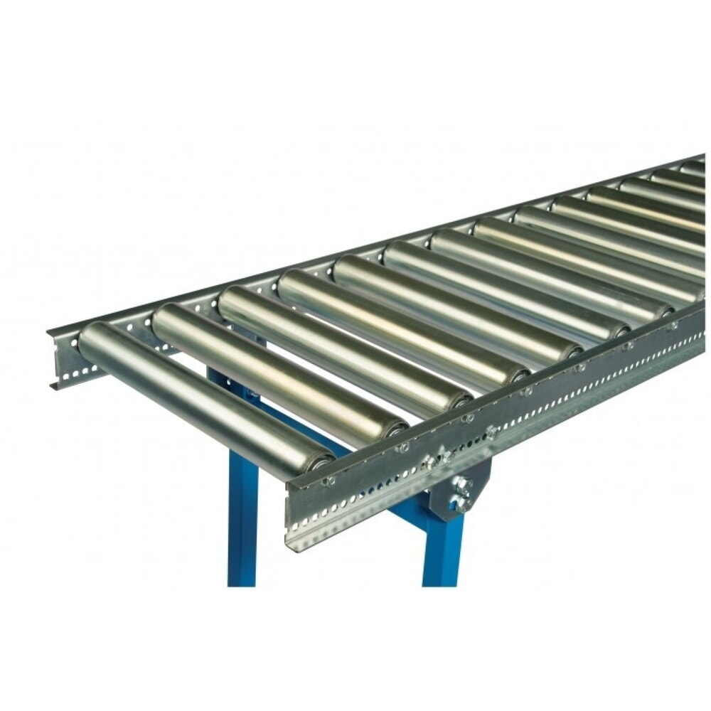 Imagen del producto: Vía de rodillos ligera, rodillos de tubo de acero, Ø 50 mm, L x An 1.500 x 500 mm, distancia entre ejes de 100 mm